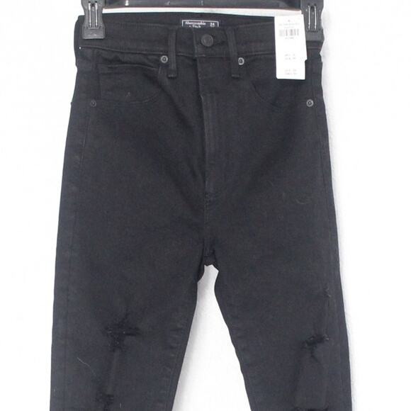 NWT Abercrombie & Fitch Ultra High Rise Super Skinny Ankle Jean Size 00 - Picture 2 of 7